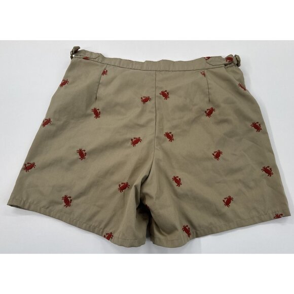 Vintage 1980s Lord Jeff Shorts Mens 36 Tan Embroidered Crabs Brief Liner Hippie - Picture 4 of 12